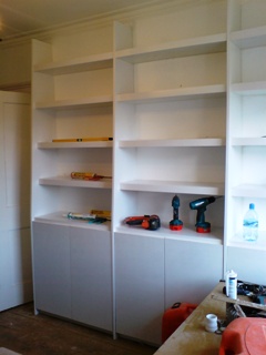 home office cabinets and 

shelving installations